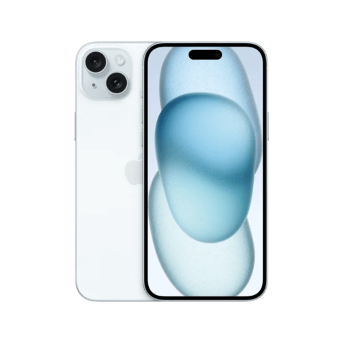 אייפון Apple iPhone 15 Plus 128GB, צבע Blue כחול, ללא מטען וללא אוזניות, שנה אחריות