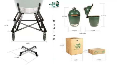 מעשנת פחם Big Green Egg - דגם Medium