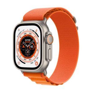 שעון חכם Apple Watch Ultra 49mm GPS + Cellular צבע שעון Titanium Case צבע רצועה Orange Alpine Loop