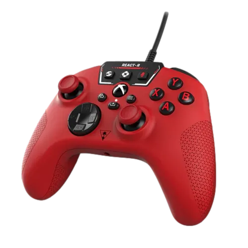 בקר חוטי Turtle Beach React-R למחשב ול-Xbox Series X/S/One - צבע אדום שנה אחריות ע