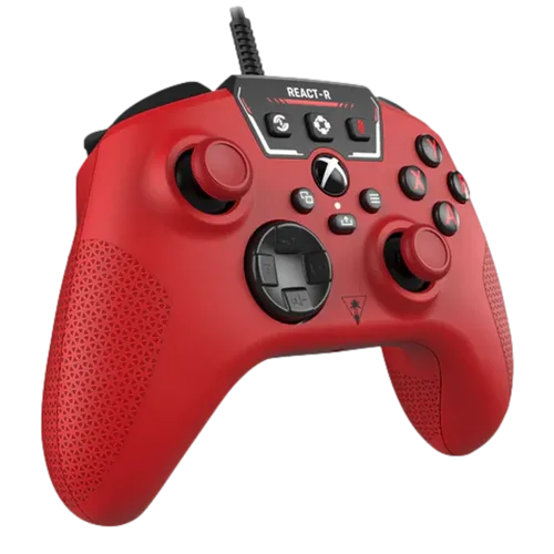 בקר חוטי Turtle Beach React-R למחשב ול-Xbox Series X/S/One - צבע אדום שנה אחריות ע