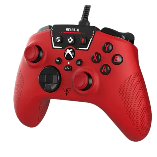 בקר חוטי Turtle Beach React-R למחשב ול-Xbox Series X/S/One - צבע אדום שנה אחריות ע
