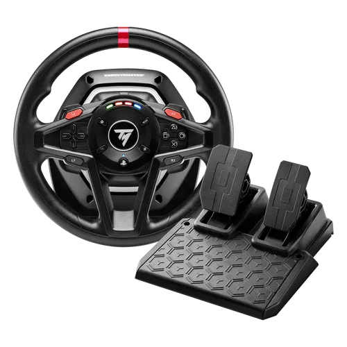 הגה מרוצים עם היזון חוזר ודוושות מגנטיות T128 Force Feedback PS4/5/PC אחריות שנה יבואן רשמי