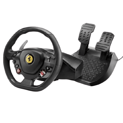 הגה מירוצים עם דוושות Thrustmaster T80 Ferrari 488 GTB Edition מתאים לPC וSony PlayStation 4