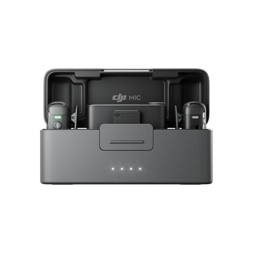 זוג מיקרופונים אלחוטיים DJI Mic 2 , צבע שחור, שנה אחריות ע