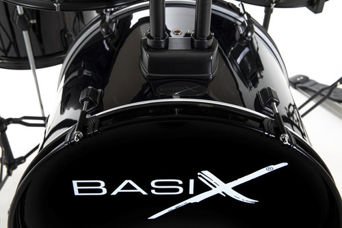 מערכת תופים מאובזרת 20 אינץ' 5 חלקים + סטנדים מצילות וכסא תופים 800050 סדרת BASIX דגם DYNAMIC מבית GEWA (Germany)