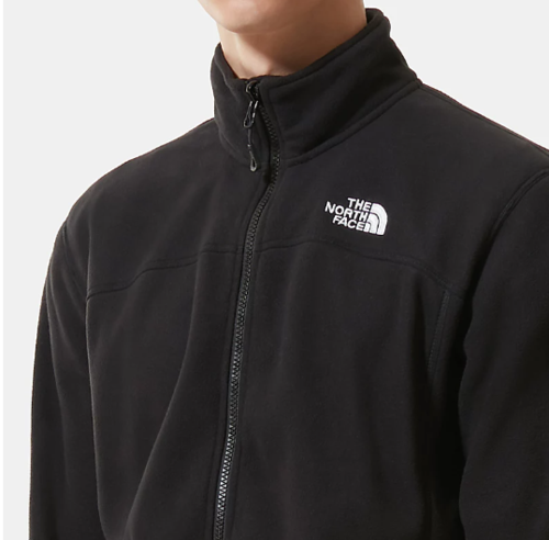 מעיל מיקרופליז גברים GLACIER 100 FULL ZIP Black
