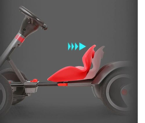 קרטינג מתקפל ממונע לילדים 12V עם שלט רחוק, אורות וצלילים - כחול