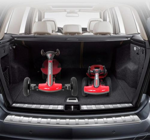 קרטינג מתקפל ממונע לילדים 12V עם שלט רחוק, אורות וצלילים - צהוב