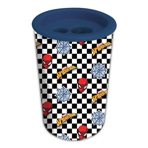 מחדד ידני בשני גדלים בקופסת פלסטיק עם מכסה - ספיידרמן