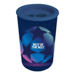 מחדד ידני בשני גדלים בקופסת פלסטיק עם מכסה - כדורגל ליגת האלופות