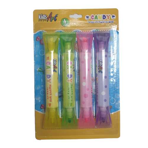 סט 4 טושים דו צדדים להדגשה KIDS ART