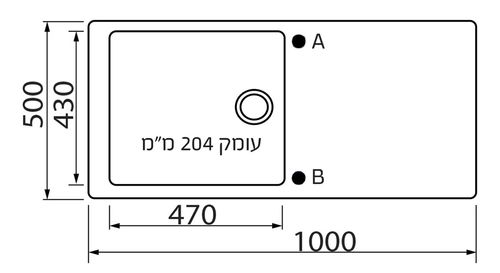 כיור מטבח ג’אז גוון מטאליק