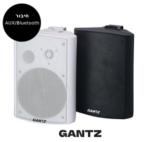 זוג רמקולים "6 חיבור GANTZ Bluetooth+AUX לבן/שחור
