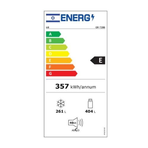 מקרר 4 דלתות 665 ליטר LG GR-728B נירוסטה מושחרת