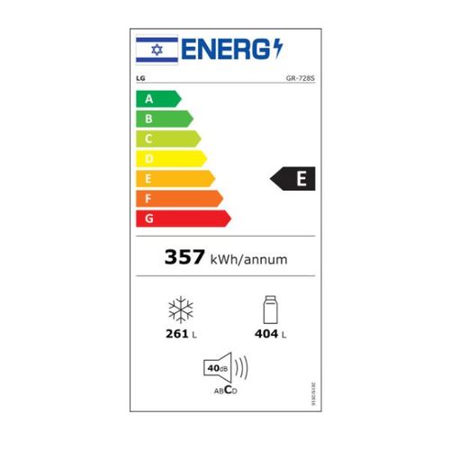 מקרר 4 דלתות 665 ליטר LG GR-728S נירוסטה מוברשת 