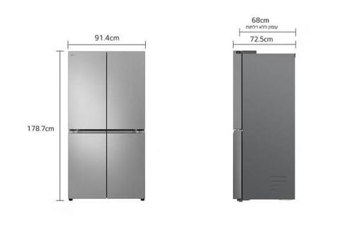 מקרר מקפיא תחתון LG GR728B  