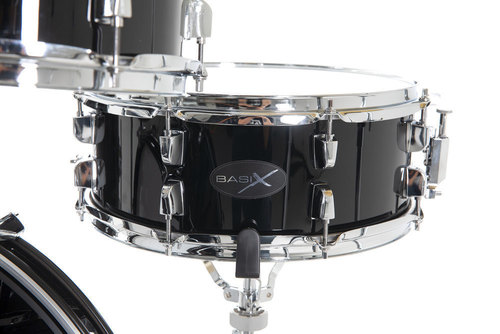 מערכת תופים 22 אינץ' 5 חלקים + סטנדים כסא תופים ומקלות 800135 סדרת BASIX דגם CLASSIC מבית GEWA (Germany)