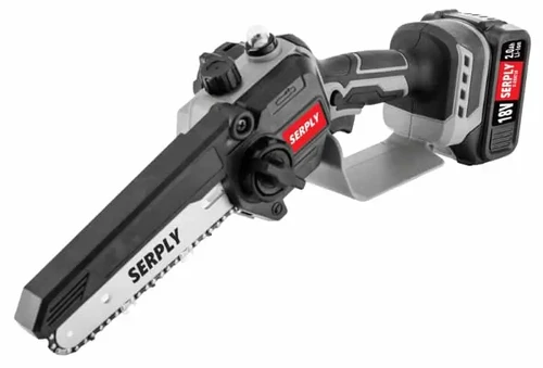 מסור שרשרת נטען קטן 18V כולל סוללה ומטען דגם CS19MN יצרן SERPLY מקבוצת שטל