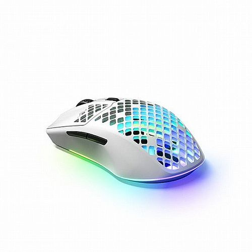 עכבר גיימינג אלחוטי דגם AEROX 3 WIRELESS STEELSERIES בצבע לבן