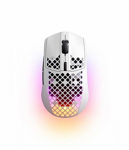עכבר גיימינג אלחוטי דגם AEROX 3 WIRELESS STEELSERIES בצבע לבן