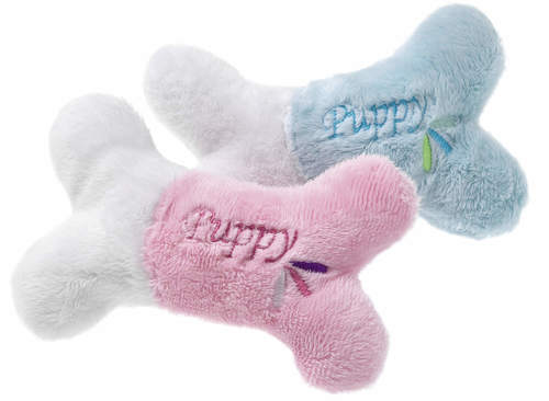 צעצוע לגורי כלבים עצם בד פלמינגו