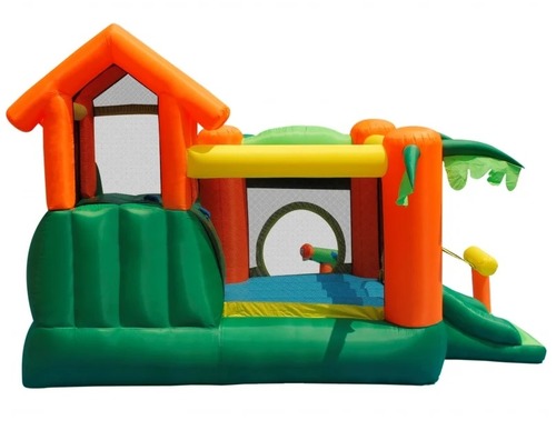 מתקן קפיצה מתנפח רטוב עם מים טרופיקל - Happy Hop דגם 9364