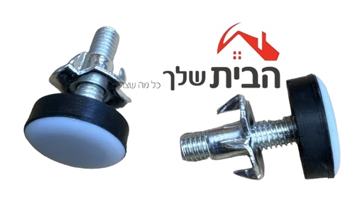 סט 4 מחליק טפלון בורג M6 לכסאות ורהיטים 