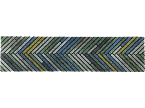 שטיח 30X120 צבעוני פסים גווני ירוק OCEANPATH floor mat
