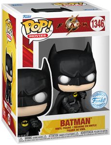 POP Movies:The Flash- Batman Battle-Worn(אקסקלוסיבי מדבקה כסופה) - אריזה פגומה Funko