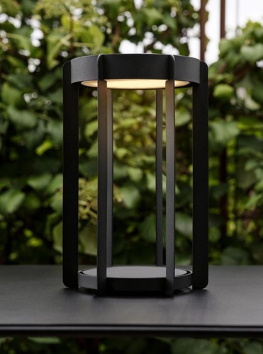 עששית עם תאורת לד Firefly LED - שחור
