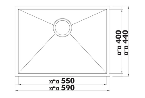 כיור מטבח נירוסטה מבית SHONY דגם זעפרן