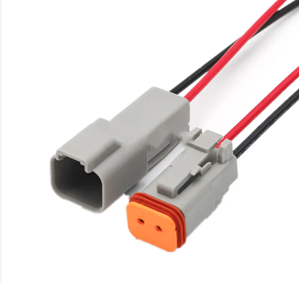 מחבר Deutsch 2P לתעשיית הרכב אטום מים IP67 עם כבל 15סמ בקוטר 0.95ממ