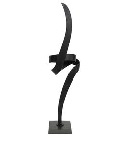  פסל רצפה אבסטרקט אלומיניום שחור Joshua Abstract Sculpture