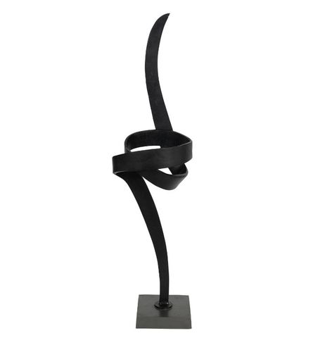  פסל רצפה אבסטרקט אלומיניום שחור Joshua Abstract Sculpture
