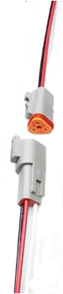 מחבר Deutsch 3P לתעשיית הרכב אטום מים IP67 עם כבל 15סמ בקוטר 0.95ממ