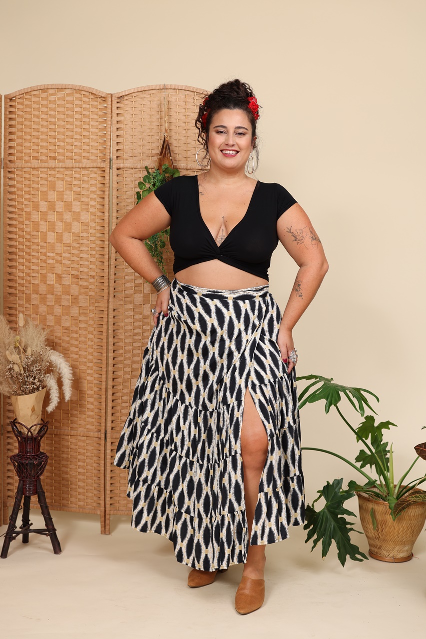 חולצת בטן קשר Plus size