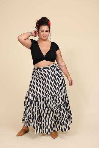 חולצת בטן קשר Plus size