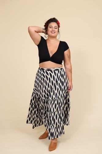 חולצת בטן קשר Plus size