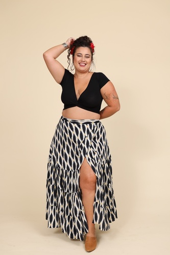 חולצת בטן קשר Plus size