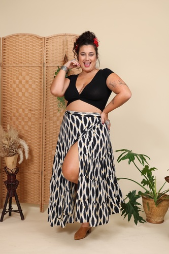 חולצת בטן קשר Plus size