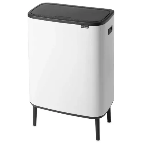פח טאצ הפרדה ברבנטיה למטבח 60 ליטר - Brabantia לבן פח הפרדה מתוך קולקציית פחי אשפה למטבח (מראה כללי של המוצר) - מתאים לשדרוג מראה האמבטיה בקלות ו