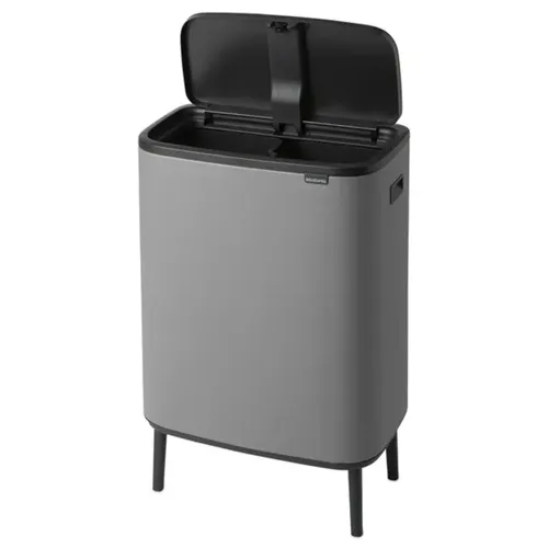 פח טאצ הפרדה ברבנטיה למטבח 60 ליטר - Brabantia בגוון בטון מינרלי פח הפרדה מתוך קולקציית פחי אשפה למטבח (תמונה ראשית) - שילוב מושלם בין נוחות שימו
