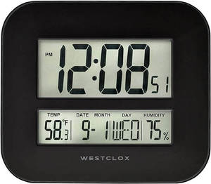 שעון קיר דיגיטלי Westclox  גדול עם תצוגת תאריך 55014