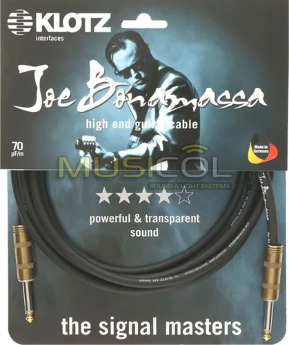כבל גיטרה יוקרתי באורך 6 מטר Joe Bonamassa