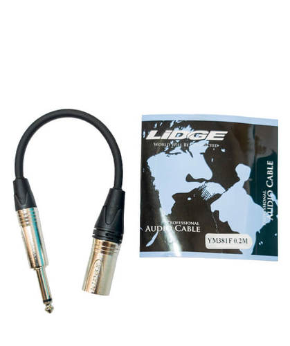 כבל מעביר XLR - PL באורך 20 ס