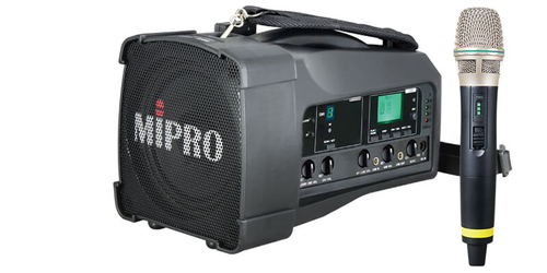 רמקול נייד נטען קל משקל 50W עם מיקרופון ידני מסדרת 5.8GHz, כולל נגן BT,USB ורצועת נשיאה