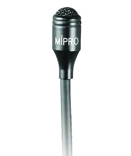 מיקרופון דש (נק מייק) בצבע שחור בעל ראש קטן וחיבור מיני XLR- למשדרי כיס אלחוטיים