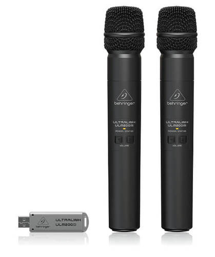 זוג מיקרופונים אלחוטיים עם מקלט USB