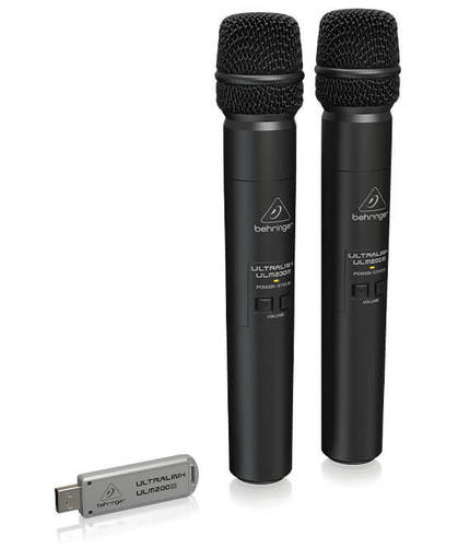 זוג מיקרופונים אלחוטיים עם מקלט USB